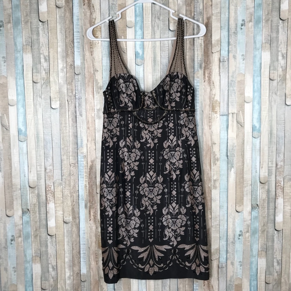 Nanette Lepore 4 Beaded 100% Silk Cleopatra Dress - Picture 2 of 8